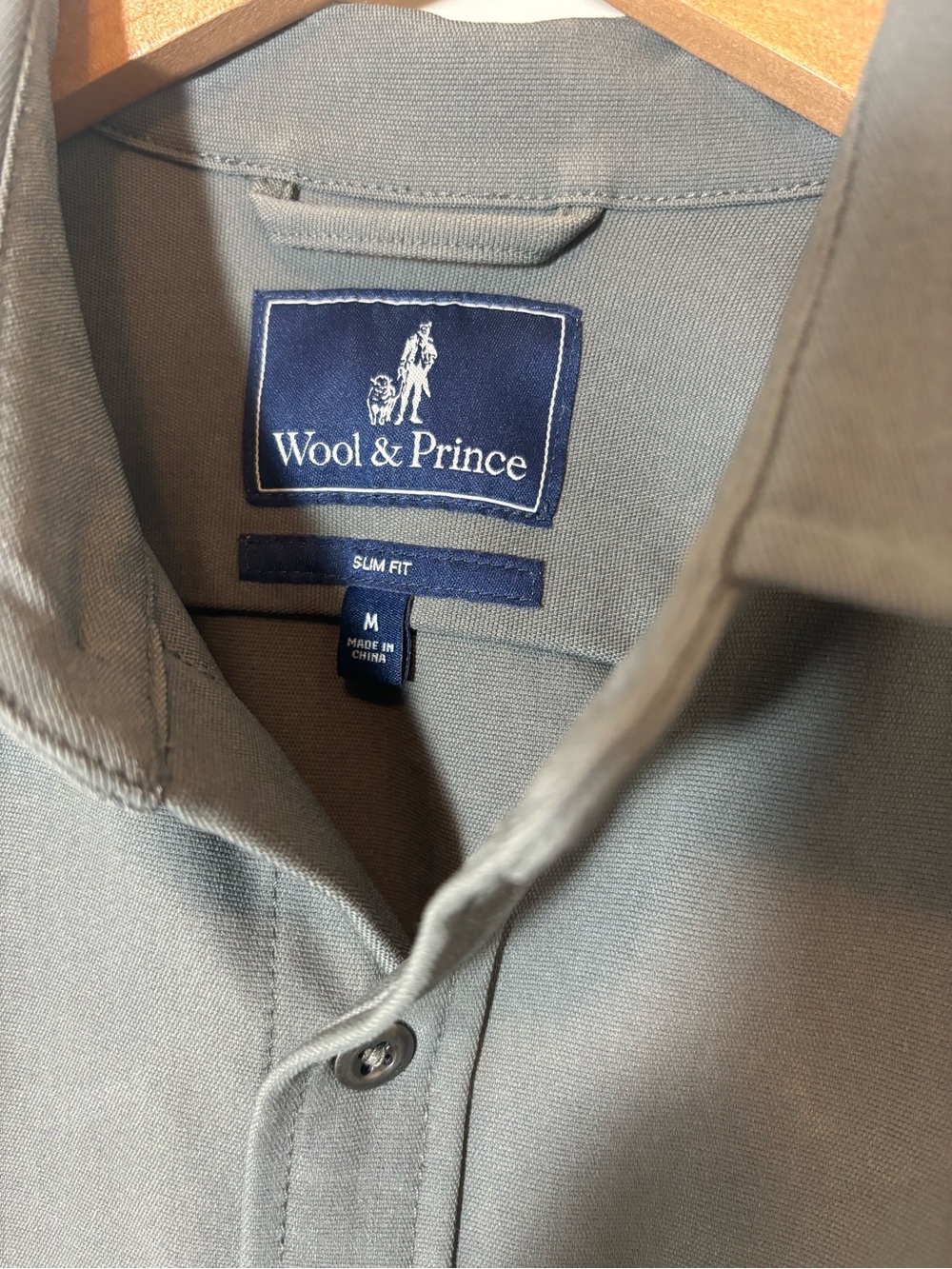 Wool & Prince Men's Casual Button-Down Shirt in Slate Gray